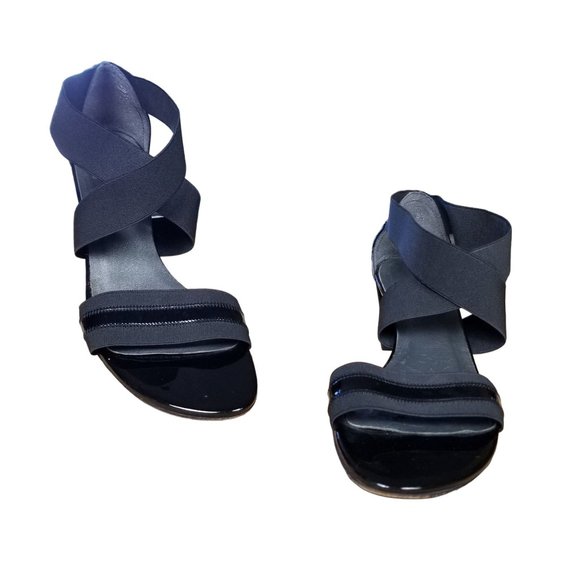 Stuart Weitzman Midexter Elastic Strappy Open Toe Sandal Shoes 8.5 - Picture 3 of 11